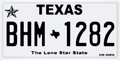 TX license plate BHM1282