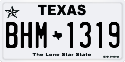 TX license plate BHM1319