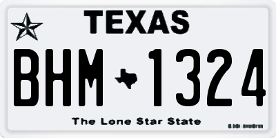 TX license plate BHM1324