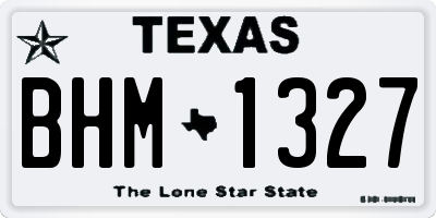TX license plate BHM1327