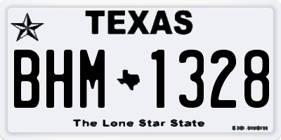 TX license plate BHM1328