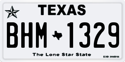 TX license plate BHM1329