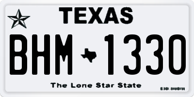 TX license plate BHM1330
