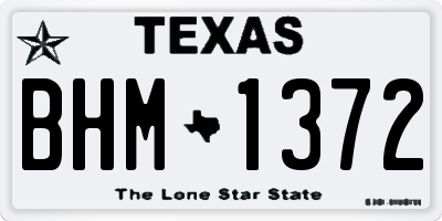 TX license plate BHM1372