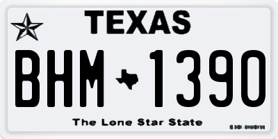 TX license plate BHM1390