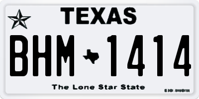 TX license plate BHM1414