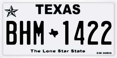 TX license plate BHM1422