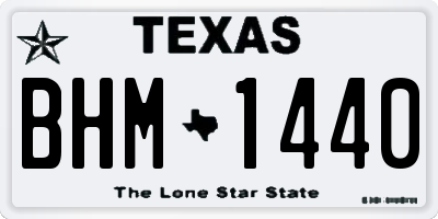 TX license plate BHM1440