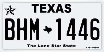 TX license plate BHM1446