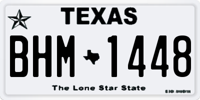 TX license plate BHM1448