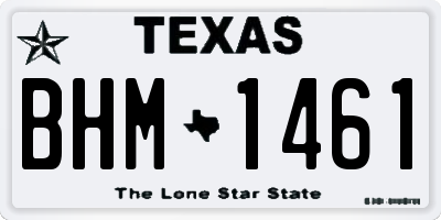 TX license plate BHM1461