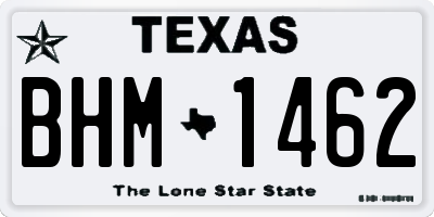TX license plate BHM1462