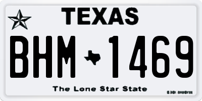 TX license plate BHM1469