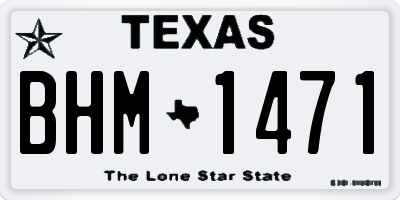 TX license plate BHM1471