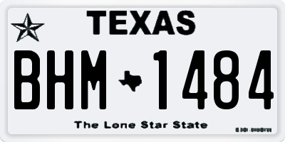 TX license plate BHM1484