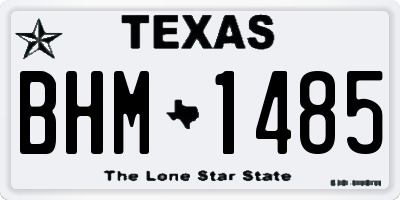 TX license plate BHM1485