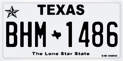 TX license plate BHM1486