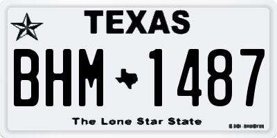 TX license plate BHM1487
