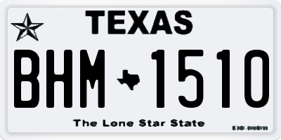 TX license plate BHM1510