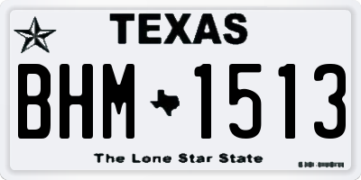 TX license plate BHM1513