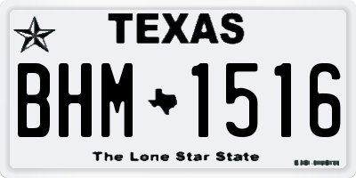 TX license plate BHM1516