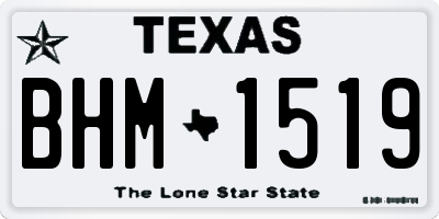 TX license plate BHM1519