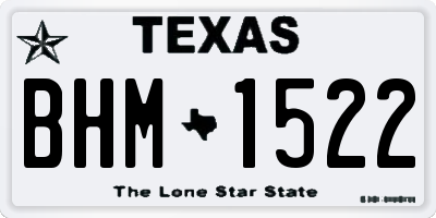 TX license plate BHM1522