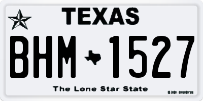 TX license plate BHM1527