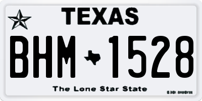 TX license plate BHM1528
