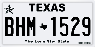 TX license plate BHM1529