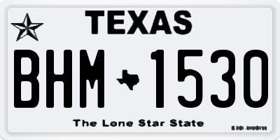 TX license plate BHM1530