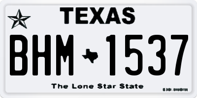 TX license plate BHM1537