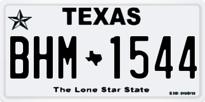 TX license plate BHM1544