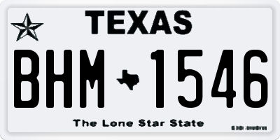 TX license plate BHM1546