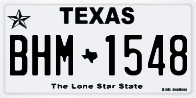 TX license plate BHM1548