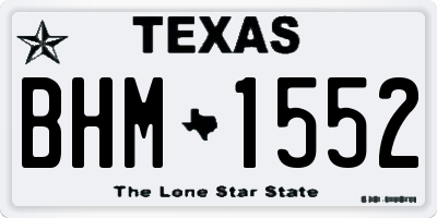 TX license plate BHM1552