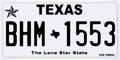 TX license plate BHM1553