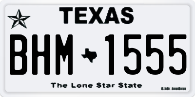 TX license plate BHM1555