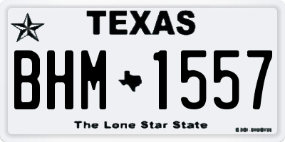 TX license plate BHM1557