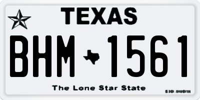 TX license plate BHM1561
