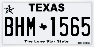 TX license plate BHM1565