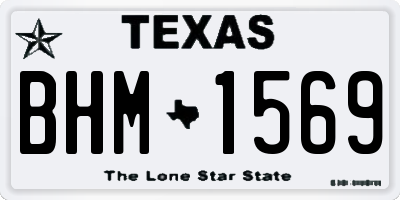 TX license plate BHM1569