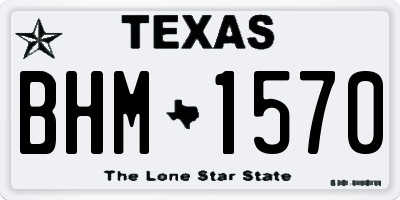 TX license plate BHM1570