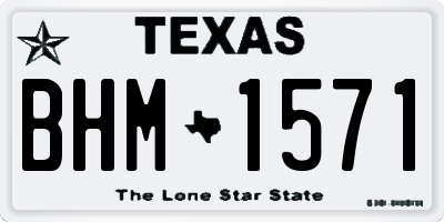TX license plate BHM1571