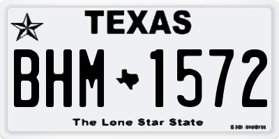 TX license plate BHM1572