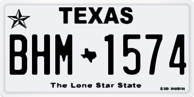 TX license plate BHM1574