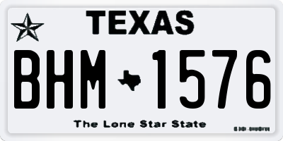 TX license plate BHM1576