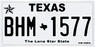 TX license plate BHM1577