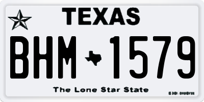 TX license plate BHM1579