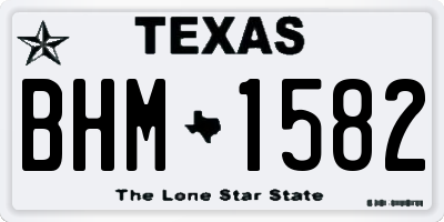 TX license plate BHM1582